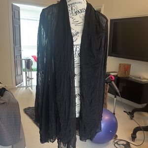 Habitat Black Lace Cape Elegant Sheer Design